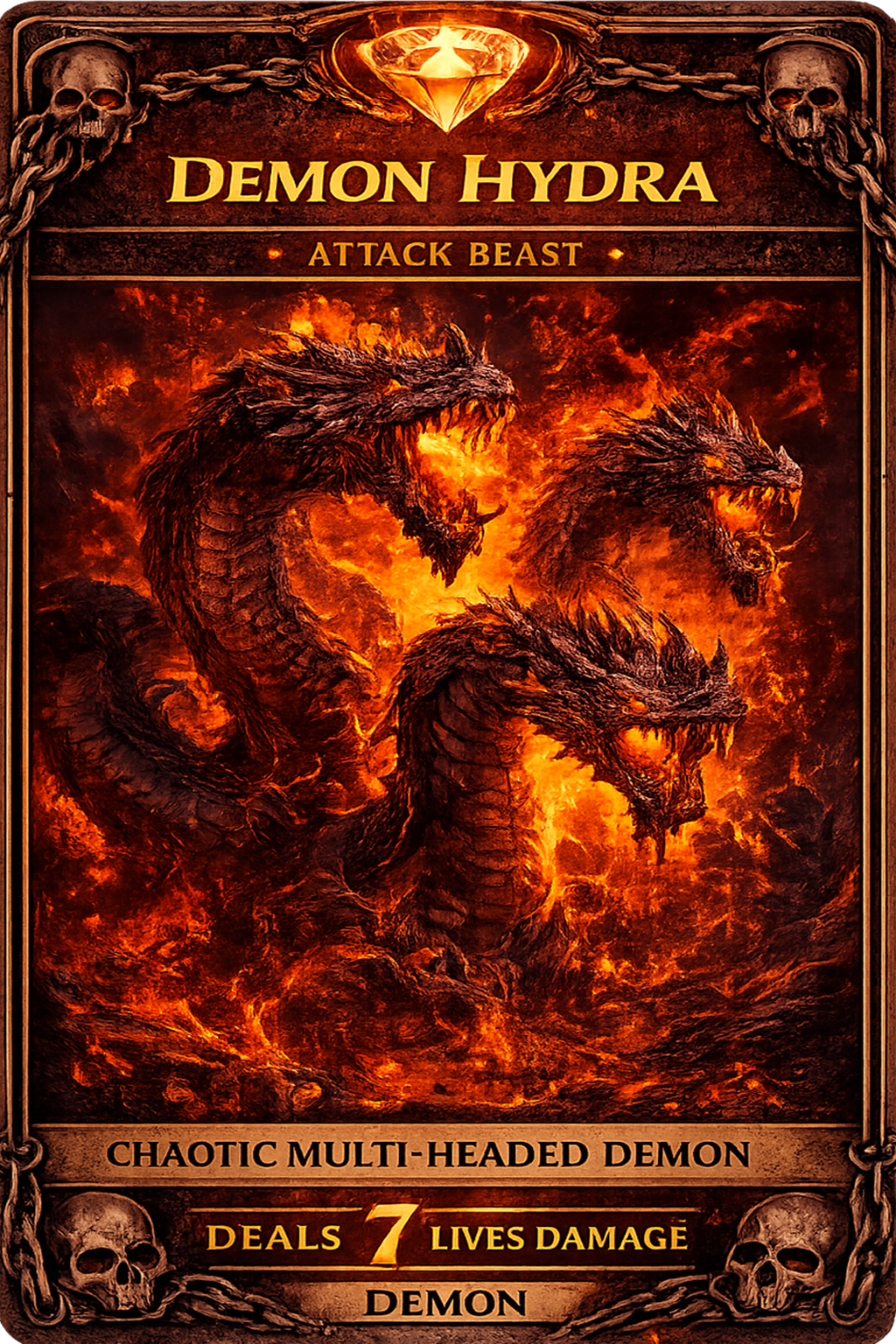 Demon Hydra attack beast card