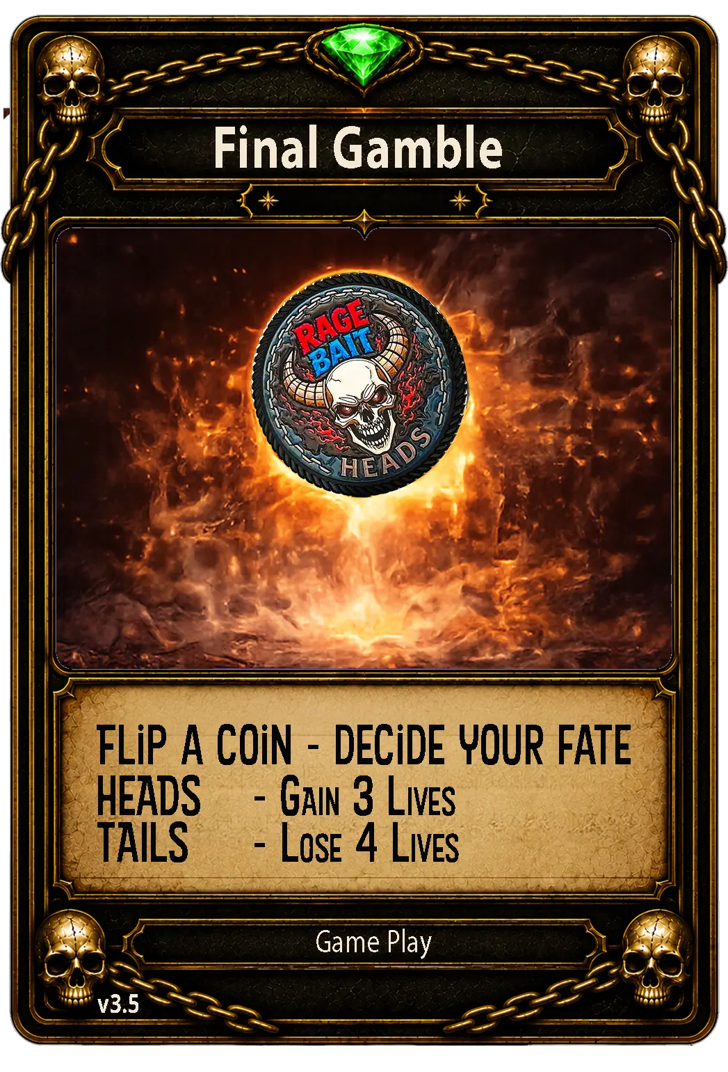 Final Gamble card