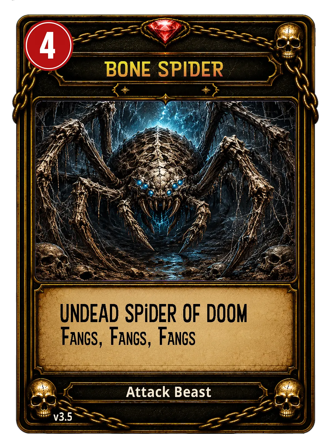 Bone Spider card