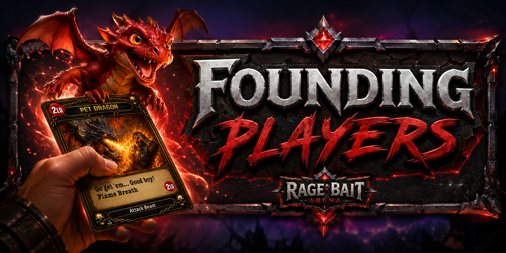 Founding Players banner for Rage Bait Arena