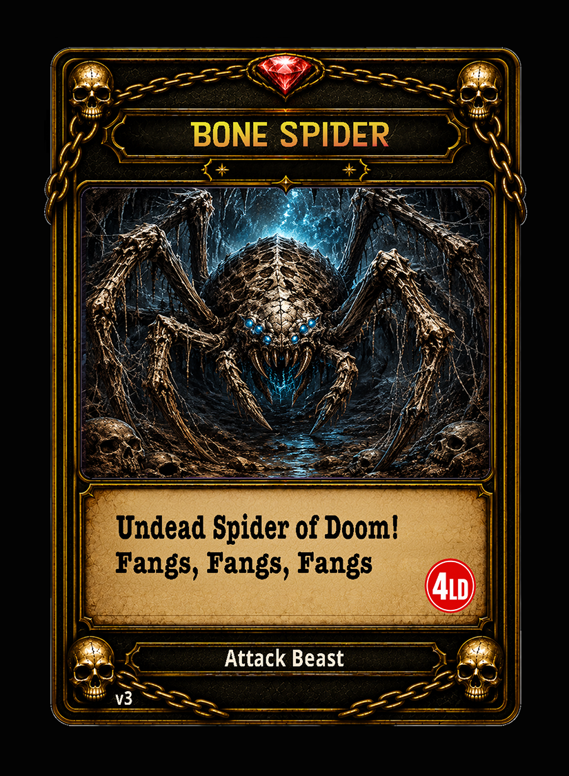 Bone Spider card