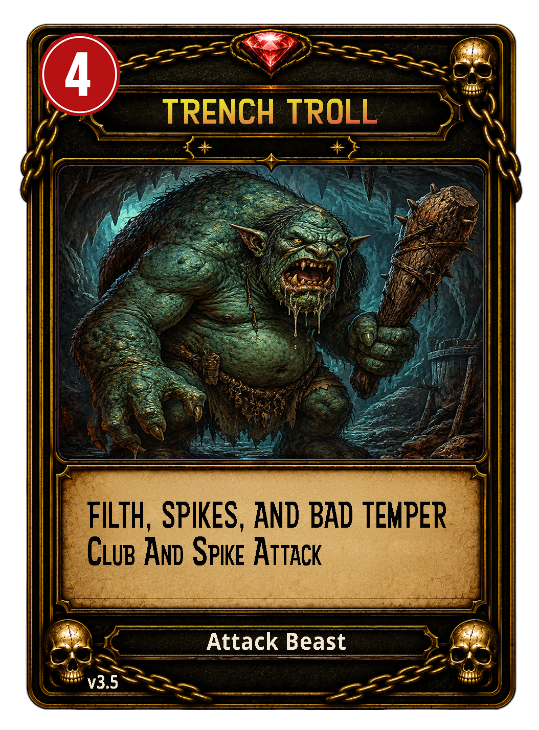 Trench Troll card